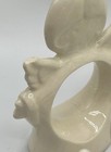 Vintage Set Of Ceramic Angel Napkin Ring Holders Linen Folds Standing 3.5x2.75" — photo 6