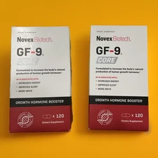 (2)~Novex Biotech GF-9 CORE for increased energy & drive - 240 capsules Exp 2027