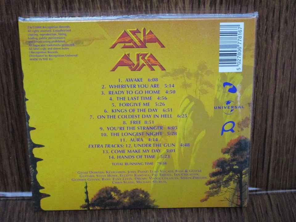 CD Asia Aura 14 Tracks Yellow case 2000 NEW SEALED Digipak - Image 2 of 2