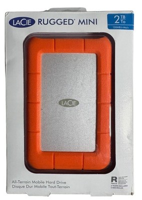 LACIE Rugged Mini 2TB All-Terrain Mobile Hard Drive,  USB 3.0 External, RUGU3M2