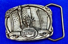 The Flame Of Freedom Statue Of Liberty 1986 Bergamot D-157 Vintage Belt Buckle