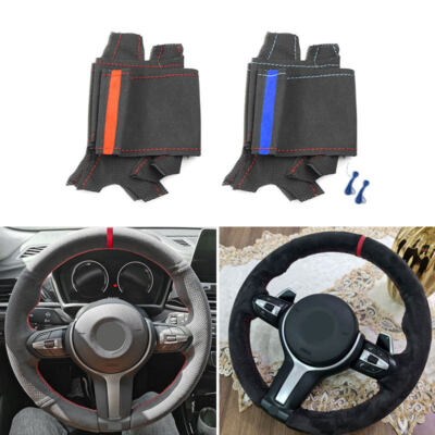 Wildleder Leder Lenkradbezug für BMW M Sport F20 F45 F22 F30 F10 F12 F25 F15 F16
