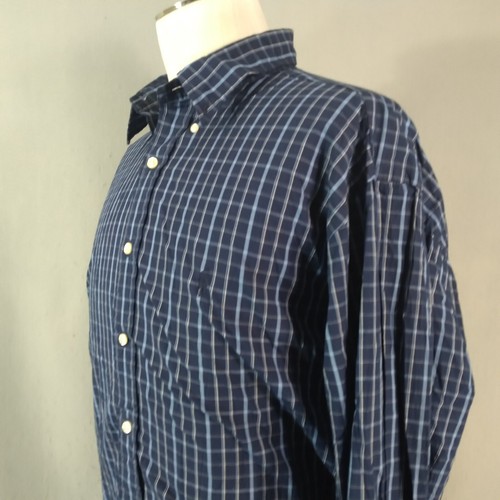Polo Ralph Lauren camicia uomo XL extra large blu plaid Yarmouth lusso preppy - Foto 7 di 12