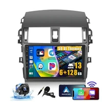 Hikity 8 Core 6+128GB Wireless Carplay for 2009-2013 Toyota Corolla Android R...