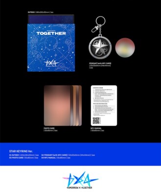 TXT THE STAR CHAPTER:TOGETHER 4th Album STAR KEYRING Ver/Pendant+