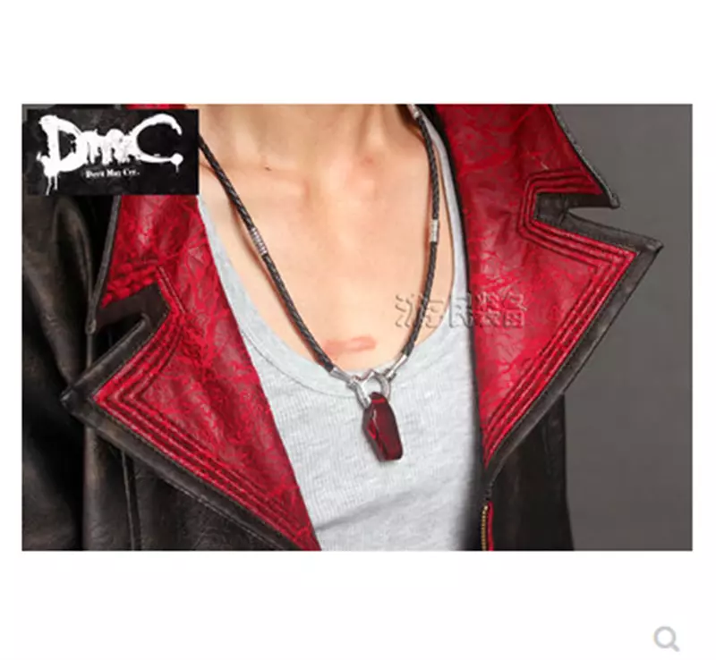 Colar Dmc Devil May Cry 5 Dante Azul E Vermelho Cosplay