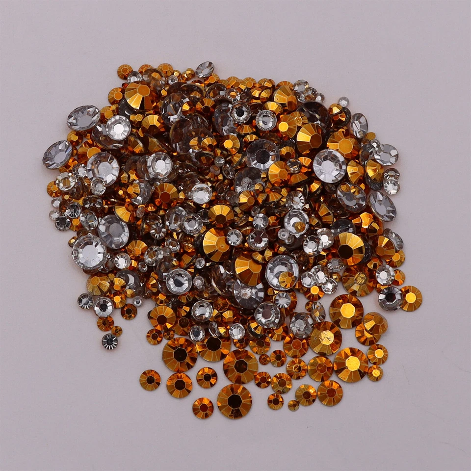 Resin Non Hot Fix Rhinestones Flat Back Gem Plastic Crystals Trimming For Crafts - Image 2 of 4