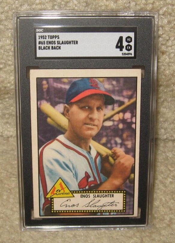 1952 Topps - ENOS SLAUGHTER - SGC 4 - Black Back