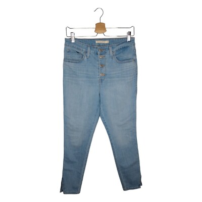 Levi's 721 Button Fly High Rise Skinny Ankle Size 30 Light Wash