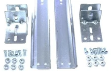 Pair of 2" Vertical Door Rails for 6'3" Tall Door Plus Jamb Brackets / Hardware