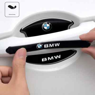 8pcs Black Car Door Handle Bowl Scratch Sticker Protector Film for BMW New
