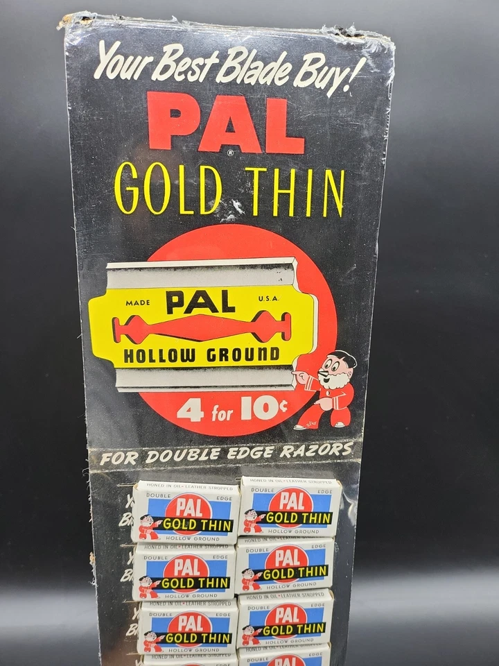 Rare Pal Hollow Ground Razor Countertop Store Display from 30's-40's  - Image 3 of 4