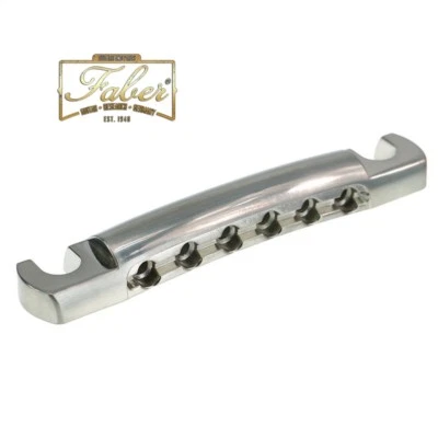 Faber TP59-NS TP59NS Vintage Spec Alu-Stop-Tailpiece Nickel Satin Matte 3010-1