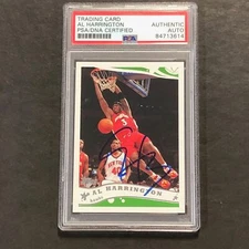 2005 Topps #103 Al Harrington Signed Card AUTO PSA Slabbed