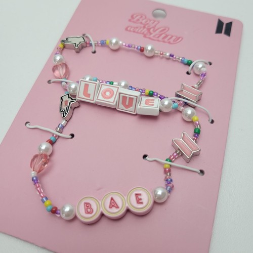 BTS Bracelet Boy With Luv Beaded Bracelet Set - Picture 2 of 3