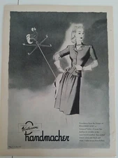 1946 women's Handmacher suit weather vane illustration art vintage ad
