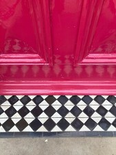 Victorian Black Square Tiles Reclaimed Antique x1 (Craven Dunhill & co) 2¼"x2¼"