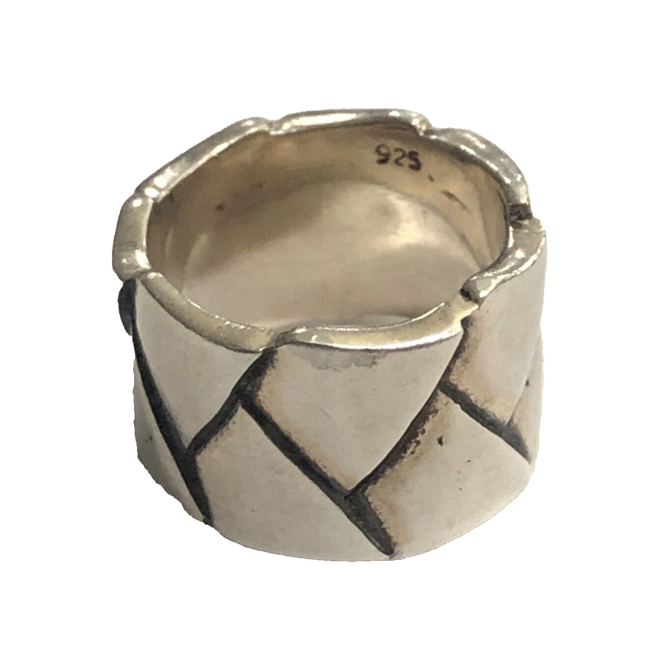 Sterling Silver Ring Solid 925 Size 6 Handmade - image 1