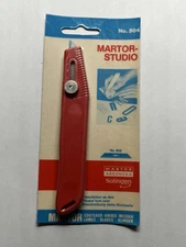 Vintage 504 MARTOR STUDIO Red Utility Knife, Solingen Germany 