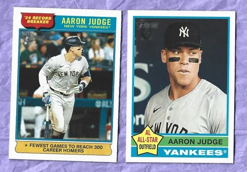 Aaron Judge New York Yankees 2025 Topps Heritage 2 Card Lot