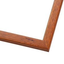 Square Slim Profile Brown Picture Frame - UV Acrylic, Backing, Hanging Hardware