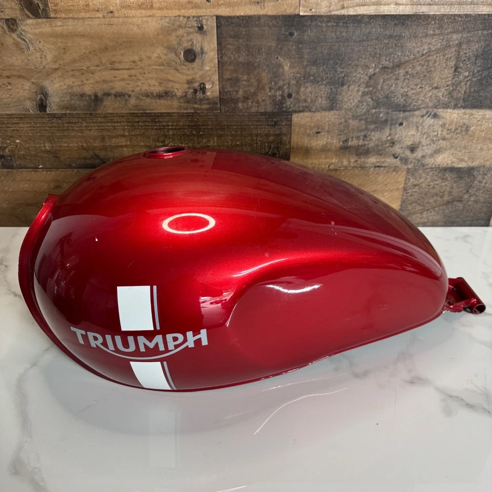 🔥 2016 16-17 Triumph Bonneville Street doble tanque de gasolina depósito de pila de combustible Foto 4 de 4