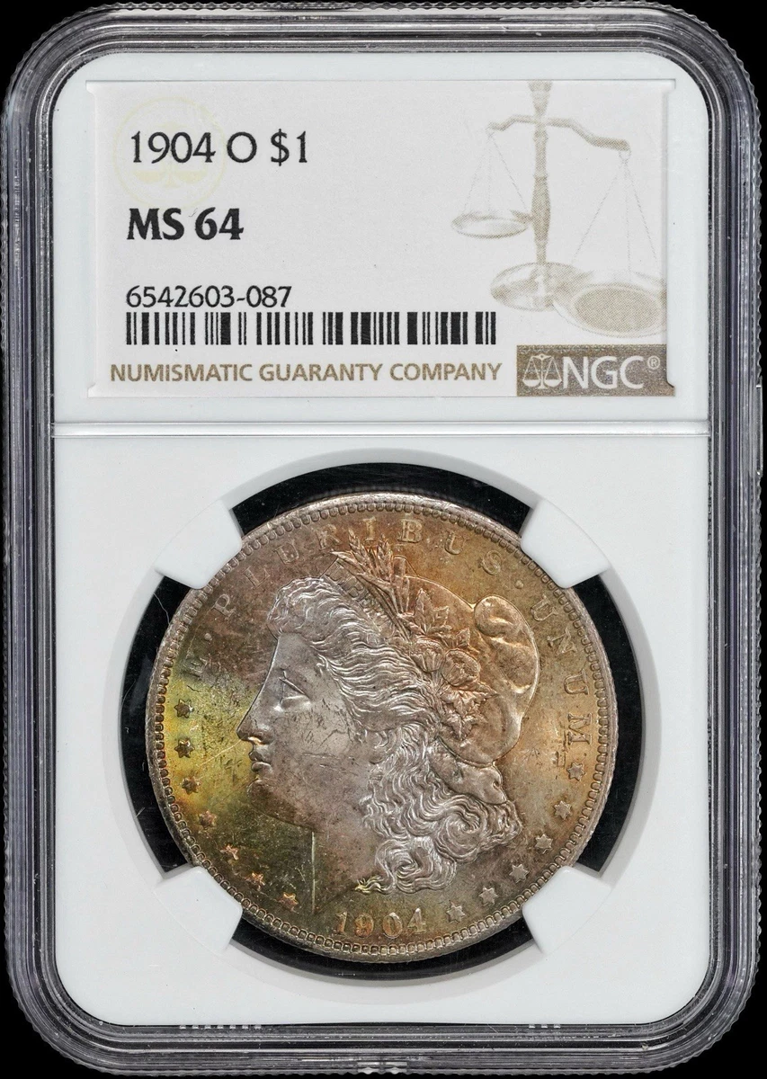 New Orleans Grade MS 64 1904 Year Morgan US Dollars (1878-1921