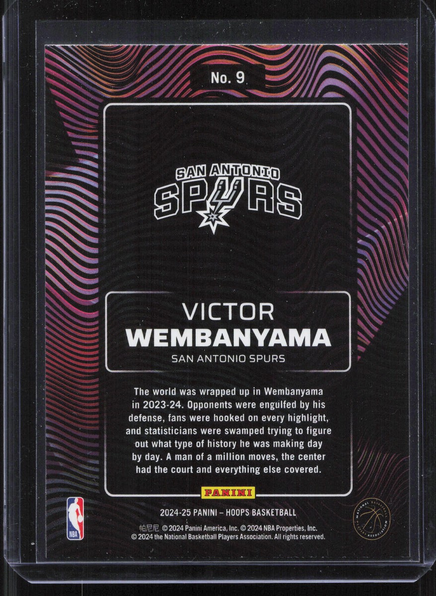 2024-25 Panini NBA Hoops #9 Victor Wembanyama Hipnotized Holo 2024-25 Panini NBA Hoops #9 Victor Wembanyama Hipnotized Holo