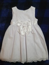 Katie M. Girls White Formal Dress Size 5 Satin Bow Flower Girl First Communion