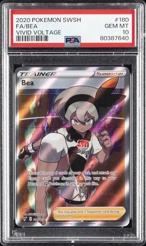 2020 POKEMON SWORD & SHIELD VIVID VOLTAGE #180 FULL ART/BEA PSA 10