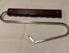 E-Z Lift Turkey Transport-Wood Handle & Stainless Hook-Lifter Kitchen Tool