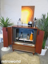 STUNNING Vintage Retro Cocktail Drinks Cabinet TV Home Bar Unit