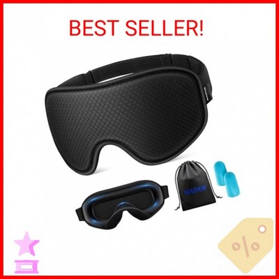 WAOAW Sleep Mask for Men Women: Blackout Eye Masks for Sleep - 3D Breathable Sof