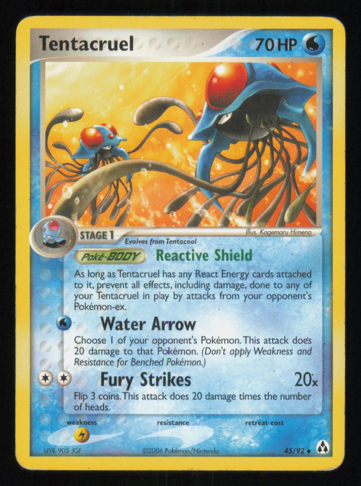 TENTACRUEL 45/92 UNCOMMON LEGEND MAKER MP POKEMON