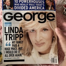 GEORGE MAGAZINE - LINDA TRIPP COVER DECEMBER 2000/JANUARY 2001 JFK JR VG+