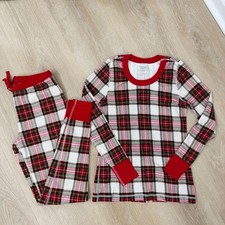 Women s Hanna Andersson Christmas Red Plaid Pajama Set Size Small