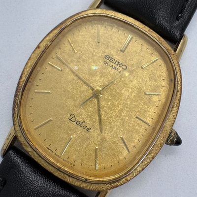 SEIKO Dolce 6030-5410 ゴールド セイコー ドルチェ SEIKO Dolce 6030-5410 Quartz Stainless Steel Oval Analog Men's