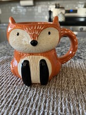 Folk Art Sitting Fox Ceramic Coffee Mug