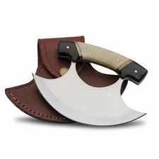 ULU Hunting Knife 5.5 Inch - Camping Knife with Alaskan Bone/Horn Handle, Sta...
