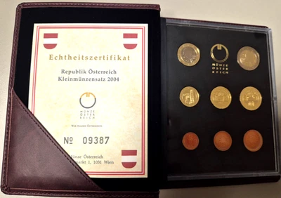 FITZ Österreich Münze Original Kleinmünzensatz 2004 Euro Wien Proof PP µFIM6008 - Bild 1 von 4