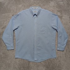 Vintage Arrow Oxford Shirt Men XL 17.5 Blue Button Down Fairfield 80s USA Made 