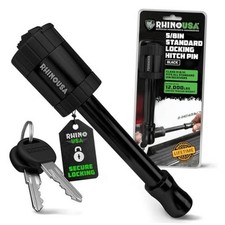 2 Trailer Hitch Pin Patented 5/8" Locking Receiver Pin 2 IN - 1 Pack Black