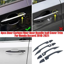 4x Smart Door Side Handle w/Keyless Cover Trim For Honda 10th Accord (2018-2022)