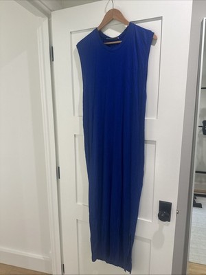 ACNE STUDIOS Bree Tencel Jersey Dress Blue Size L