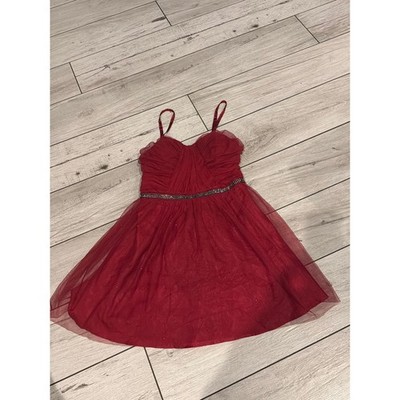 Love Reign Crimson Sparkle Mini Dress
