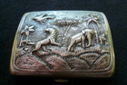 c1890 Anglo-Indian 'Lucknow' Cigarette Case Order Of The Eastern Star-Freemasons — photo 1