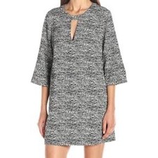 BCBGeneration Womens Black White Print City Dress PAH64J56-003 XS NWT