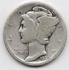 1939 Mercury Dime - Nice Silver - #16