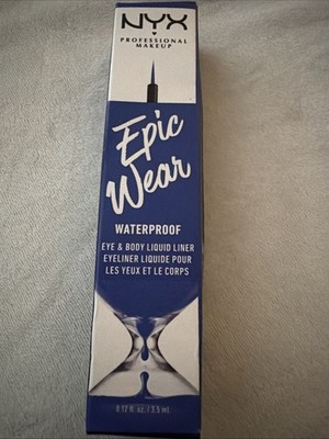 New NYX Epic Wear 36HR Waterproof Eye & Body Liquid Liner 0.12fl oz/3.5ml