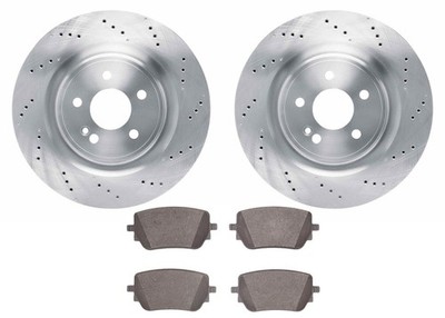 Rear Drilled Disc Brake Rotors Brake Pads fits Mercedes Benz CLA35 AMG 2020-2025